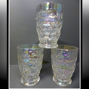 ✨AMAZING find✨ Vintage Federal iridescent juice glasses - set of 3